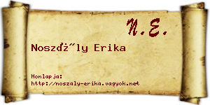 Noszály Erika névjegykártya